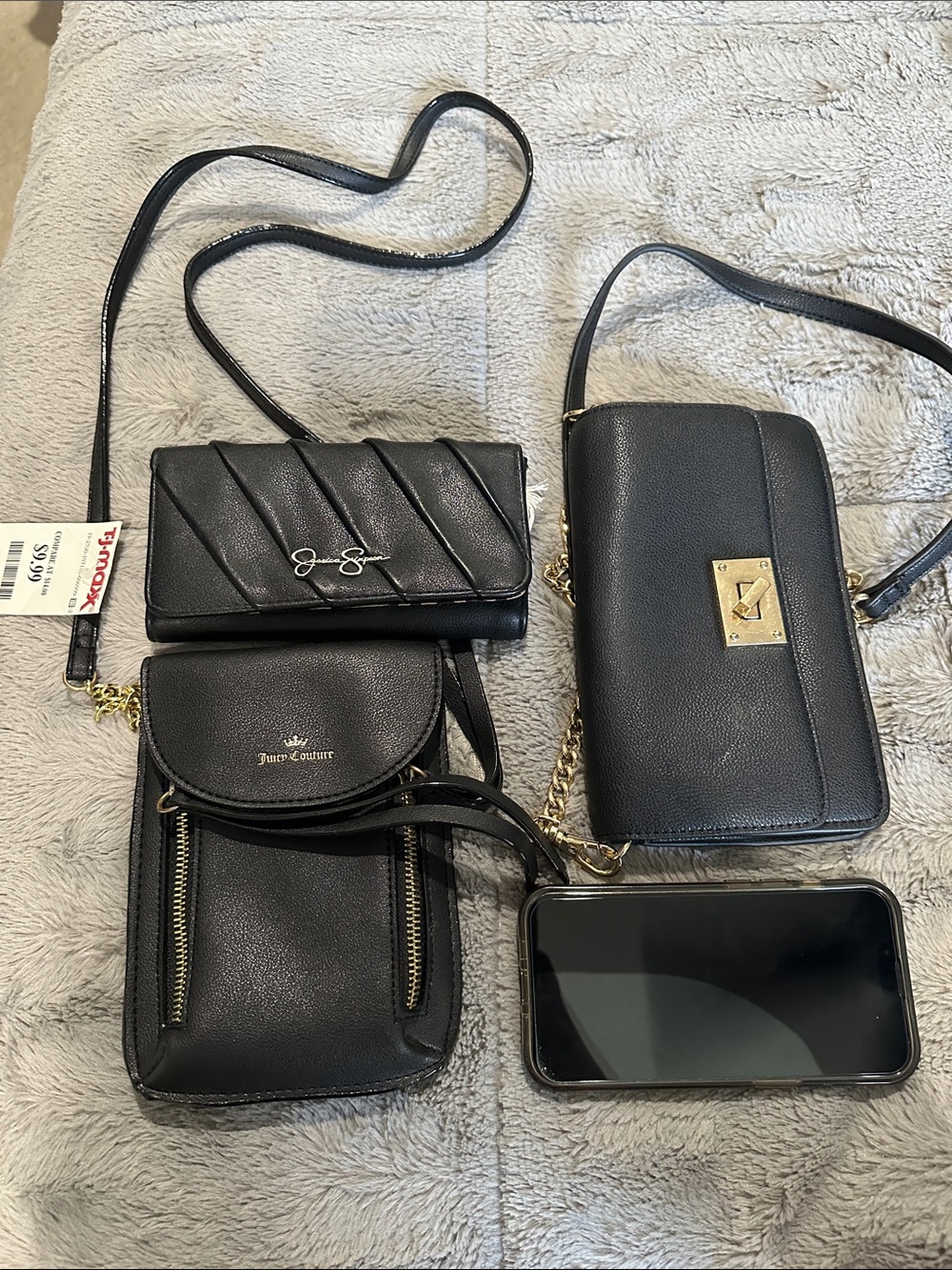 Black crossbody and wallet bundle